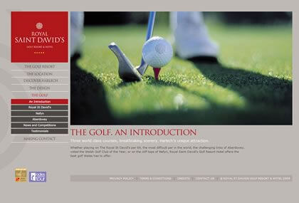 Royal St Davids Golf Course Website Design